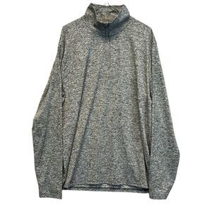 STYLUS Sweatshirt Men's XL Heathered Black Quarter Zip Pullover Long Sleeve